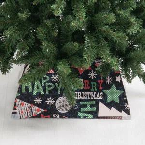 아트박스/플라워트리 크리스마스 트리 하단 스커트 덮개 해피사각 52x22cm