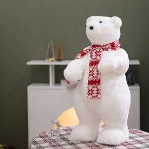 아트박스/플라워트리 크리스마스 북극곰 인형 대형 장식 부드러운 30x70cm