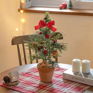 /플라워트리 크리스마스 미니트리 화분 믹스 베리 45cm 장식 소품