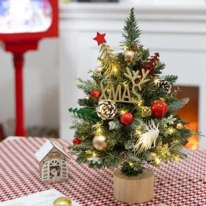 /플라워트리 크리스마스 미니트리 워머 귀여운펄 사슴 몬타나 45cm