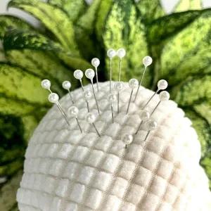 부자재 진주 시침핀 미싱 원형 시침핀 화이트 꽂이 JUNA 수선핀 봉제