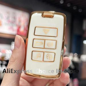 랜드 로버 레인지 Evoque 스포츠 보그 디스커버리 5 버튼 재규어 E I-PACE 액세서리 용 TPU 자동차 키 Fob