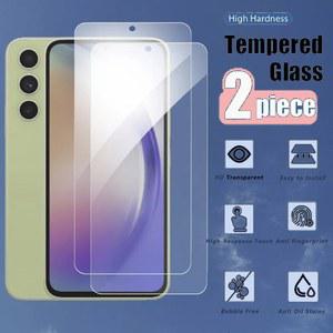 2Pcs 화면 보호기 삼성 갤럭시 A16 A26 A36 A56 A33 A34 A35 A54 A05 A14 강화 유리 A71 A53 A52 필름