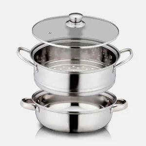 인덕션냄비 인덕션겸용 대형 2단스텐 찜솥 찜냄비 곰솥 찜기 28cm