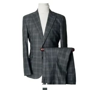 남자 체크패턴 단정한 수트 겨울 결혼식 하객룩 정장