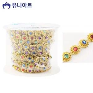 유니아트 (체인줄) 8000 롤체인줄 (no.8040) (금색) 공작 만들기 공예 미술놀이 유아미술