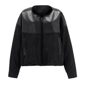 [아이잗바바]가죽패치 짚업 자켓 BR9E3LT911 774650