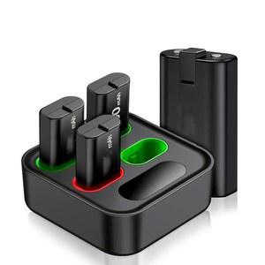 Xbox One 시리즈 S/X용 3,000mWh 충전식 컨트롤러 배터리 팩 충전기 액세서리 키트 4개,