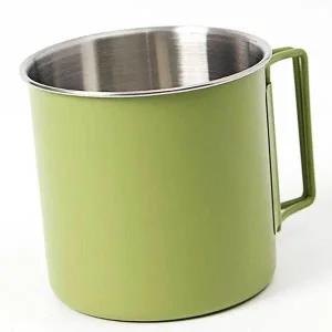 스텐 캠핑컵 카키 350ml 캠핑용컵 휴대용 스텐컵 머그