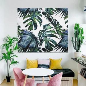 고품질 거실 몬스테라 패브릭 인테리어 캔버스그림 액자 L (WCCF1BB)