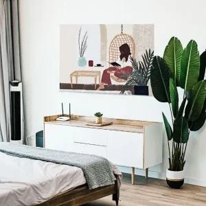 고품질 인테리어 캔버스그림 소녀 액자 대형 패브릭 거실 S (WCD0052)