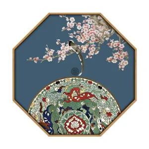 한옥 동양화 액자 그림 민화그리기 블랙 팔각 인테리어 구입