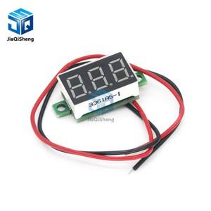 12V 자동차 전압계 0.36 인치 LED 디지털 조정 가능 볼트 감지기 테스터 모니터 DC 4.7-32V 2 리드 와이어