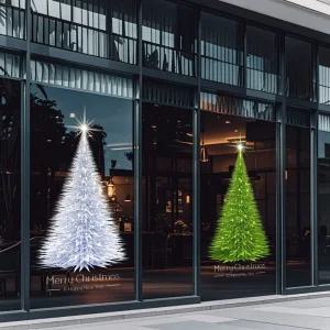 대형 크리스마스트리 시트지 정전기 창문스티커 쇼윈도 유리창 포토존 데코