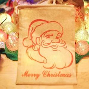 고품질 크리스마스 패브릭 선물자루 (소형 산타) 크리스마스장식품 (WCF26F2)