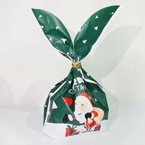 고품질 크리스마스 토끼 포장비닐 50매입 그린 산타 꾸미기 단체 (WCF27AC)