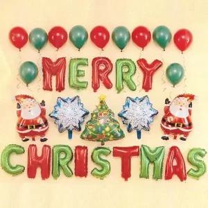 고품질 크리스마스 파티 풍선장식 33EA 07.스노우산타 꾸미기 단체 (WCF27F0)