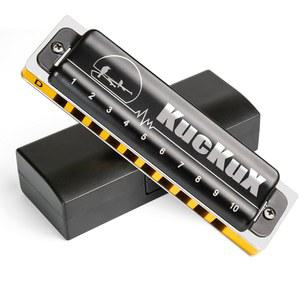 키의 쿠룩스 디아토닉 하모니카 블루스 마우스 오르간 10홀 20톤 리드 오브 인광 브론즈 ABS 콤보 이지 클린 커버 10홀 블루스 하프 초보자용