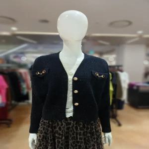 [르니앤맥코이] 르니앤맥코이 금장식 퍼프 브이넥 가디건MM12CD770