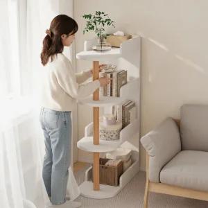 키높은 디귿자선반 팬트리선반장 벽장식장 장난감정리선반 4단