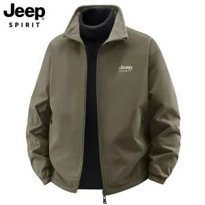 JEEP SPIRIT 남성 가을 겨울 지퍼 포켓 점퍼 스탠드카라 양면 플리스 재킷
