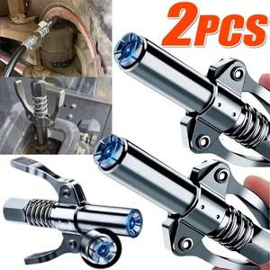 깍지 오일링 더블 핸들 윤활유 건 커플러 고압 10000 PSI 퀵릴리즈 잠금 주입 주사기 자동차