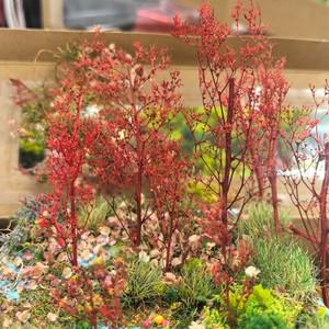 12-20CM 소형 Tribulus 모델 시뮬레이션 트리 장면 식생 부시 HO N 철도 기차 군사 Wargame Diorama 1Box