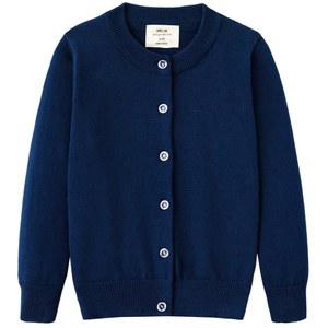 우멜룩 가디건 스웨터 코튼 버튼 솔리드 긴팔 니트