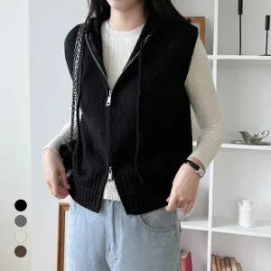 KARRA 파운드니트후드베스트_A5F0386