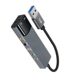 5.1채널 멀티기능 사운드카드 오디오컨버터 SPDIF 마이크연결 믹서 증폭기 믹싱 컨트롤 보컬레코딩 라이브