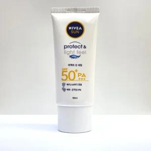 NIVEA 프로텍트 수분진정 선크림 선세럼 90ml백탁없는 번들거리지않는 스포츠추천 러닝 등산 자전거 야외활