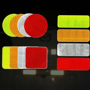 리플렉터 반사 스티커 정사각형 오렌지 리플렉터 야광 다용도