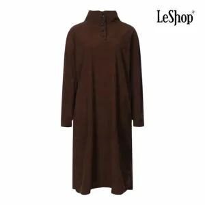 [르샵] 버튼 하이넥 골덴 원피스 (BP9OP021A)