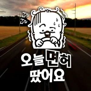 초보운전 자동차 스티커 반사 시트지 안전 운전 알림 면허 취득 기념 자동차스티커