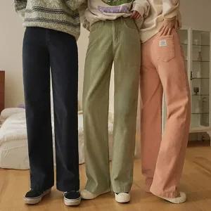 [JUST BETTER] 캐롤 골덴기모 라벨 와이드팬츠(숏/롱)