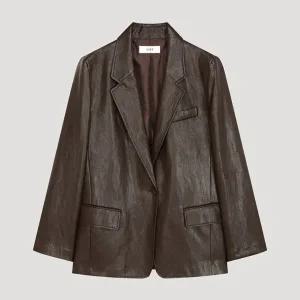 [롯데백화점]리스트 페이크 레더 싱글 원버튼 자켓(TWWJKP52020)