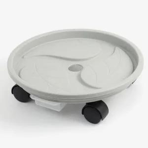 [콩심팥심]이동식 바퀴달린 화분 받침대 물받이 원형 36cm 무거운짐쉽게옮기기