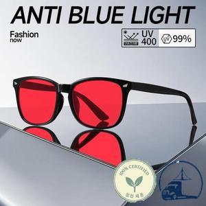 블루라이트 차단 안경 레드 틴트 렌즈 더 나은 수면을 위한 필터 남녀 공용 오렌지 옐로우