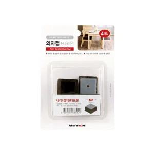 발커버 방지 의자캡(사각/갈색)테프론 흠집소음 30x25mm 아트