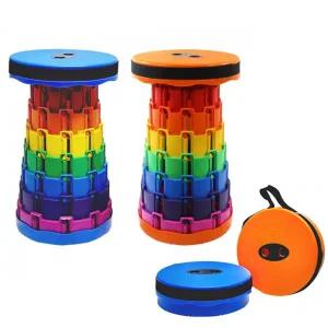 이지피아 아코디언 자바라 의자 휴대용 야외활동 놀이공원 대기줄 높이조절 간이의자 색상선택