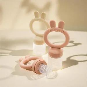 유아 과즙망 과일 쪽쪽이 리필망 치발기 과육 실리콘 망 손잡이 자기주도 쥬시망