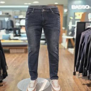 [바쏘옴므] WSZ3PS84ANY 25년 네이비 기모 스판 슬림 데님팬츠