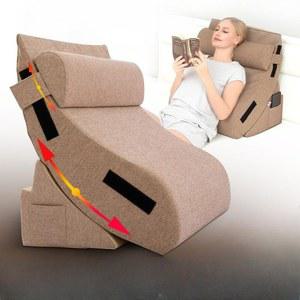 허리받침대 등받이 삼각 보호 대형 쿠션 리클라이닝