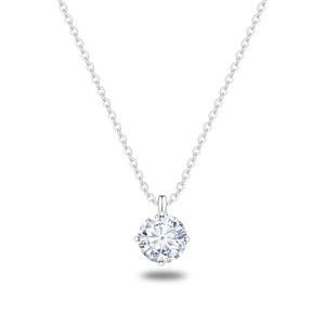 여성용 미드럭스 2.0캐럿 CZ 다이아몬드 목걸이, 그녀를 위한 고급 주얼리 선물, 일상복을 미니멀리즘 스타일