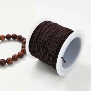 염주 비즈 팔찌 만들기 DIY 나일론 고무줄 20m 브라운