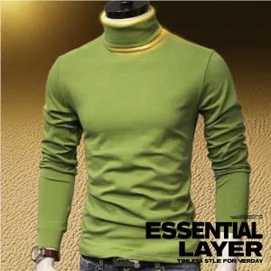 터틀넥 목 티 폴라 캐시미어 니트 기모 스웨터 2025 뉴맨 써멀 캐주얼 잠옷 셔츠 S-4XL 긴 슬림 코트 8컬러