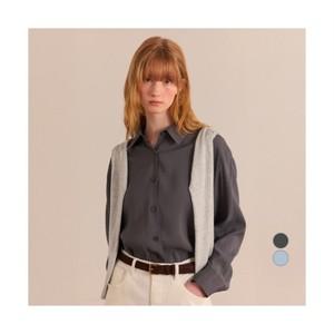 여성용 실키 오버핏 셔츠
