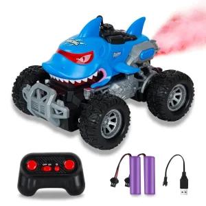BORSTOYPRO RC Cars for Kid, Remote Control Monster Truck for Boys, RC Monster Truck Car with Spray L