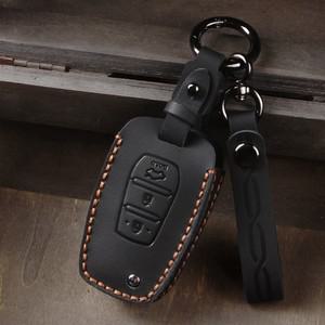 쌍용 Kyron 2 Actyon Korando Tivoli 자동차 액세서리 용 가죽 쉘 Fob 보호대 홀더 가방 키 케이스 커버