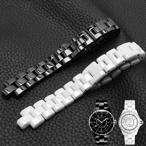 샤넬 J12 커플 시계 체인 (남녀 공용 볼록형 마감, 흑백 16/19 버터플라이 클래스프, 세라믹 시계줄)